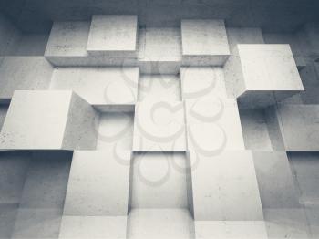 Abstract 3d architecture background with white cubes