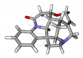 Strychnine, a highly toxic alkaloid that couses muscular convulsions and death through asphyxia