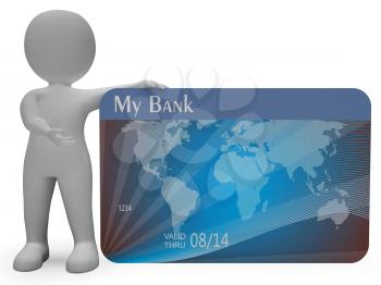 Credit Card Indicating Loan Transaction And Problem 3d Rendering