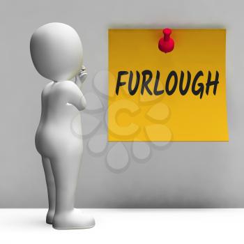 Work Furlough Of Employees Or Staff. Temporary Shutdown Causing Layoffs From Bad Economy Or Coronavirus - 3d Illustration