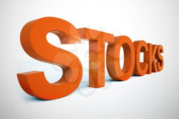 Stocks concept icon means assets such as bonds and shares. Blue chips and Stock Exchange investing - 3d illustration