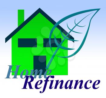 Refinance Your Home Icon Representing Home Equity Line Of Credit. Finance From Ownership Of Houses Or Apartments - 3d Illustration