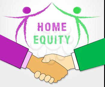 Home Equity Line Of Credit Icon Representing Capital Release From Property. Owner Fund Or Loan From Realty Asset - 3d Illustration
