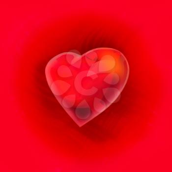 In the form of heart.