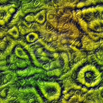 Closeup of the green alien skin texture with folds illustration.
