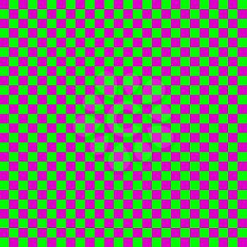 Simple seamless green pink checkerboard pattern background.