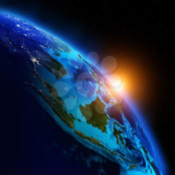 Planet Earth. Elements of this image furnished by NASA 3d rendering