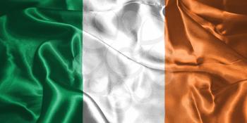 St. Patrick's Day. Flag Of Ireland 3D illustration