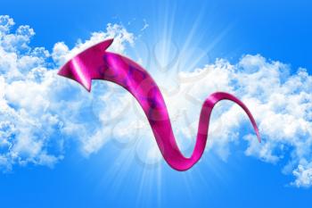 Sex Concept. Arrow With Sex Written On It Showing The Way On Sky and Clouds Background 3D illustration