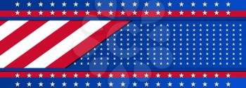 Independence Day, 4th Of July National Holiday in United States of America. Background Banner With US Colors and Stars