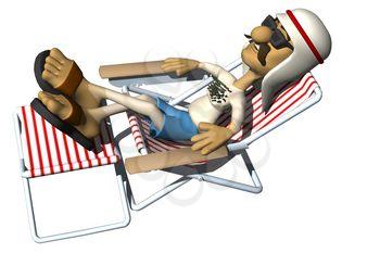 Sunbathing Clipart