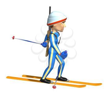 Skiing Clipart