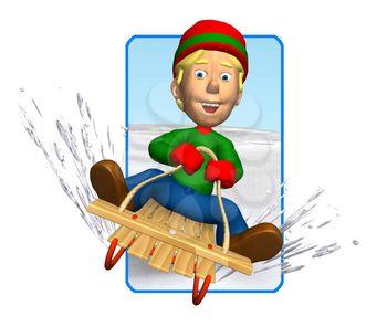 Sledding Clipart