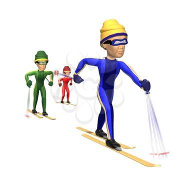 Skiing Clipart