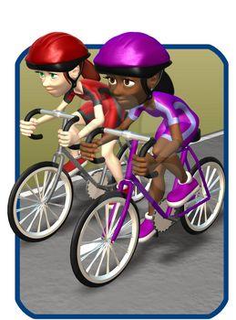 Cyclists Clipart