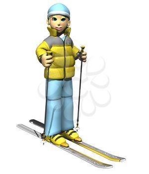 Skiing Clipart