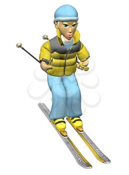 Skiing Clipart