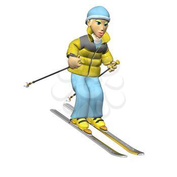 Skiing Clipart