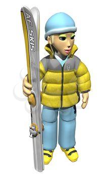 Skiing Clipart