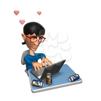 Computertyping Clipart