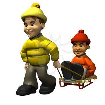 Sledding Clipart