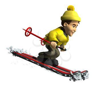 Skiing Clipart