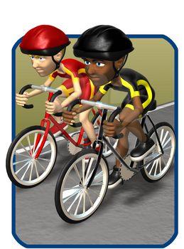 Bicyclists Clipart
