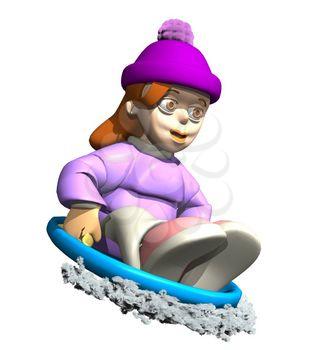 Sledding Clipart