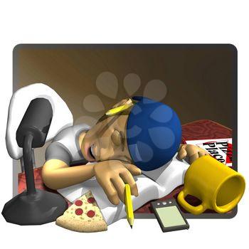 Exhausted Clipart