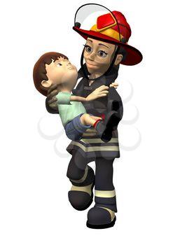 Firewoman Clipart