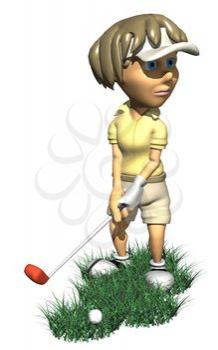 Golfing Clipart