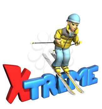 Skiing Clipart