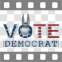 Vote Democrat sign