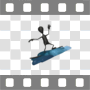 Stick man surfing