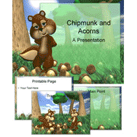 Chipmunk and acorns