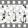 Musical notes flashing