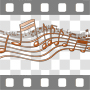 Scrolling musical notes