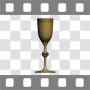 Spinning gold goblet