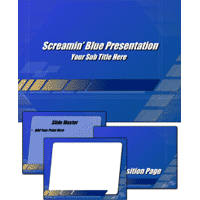 Scream blue power point theme