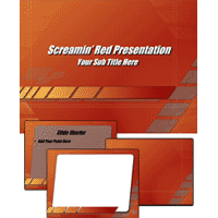 Scream red power point theme