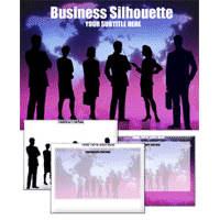 Silhouettes of businesspeople