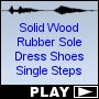 Solid Wood Rubber Sole Dress Shoes Single Steps