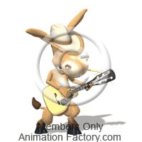 Country donkey playing guitar