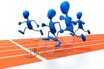 Stickmen in track race