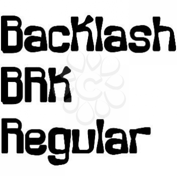 Backlash Font