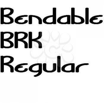 Bendable Font