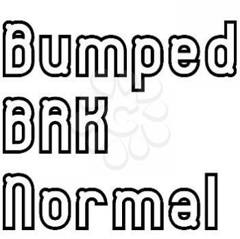 Bumped Font