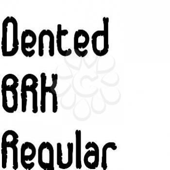 Dented Font