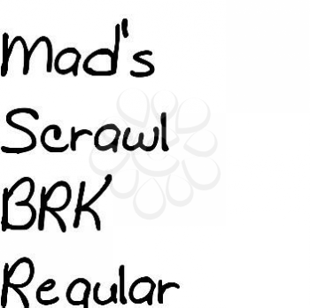 Scrawl Font