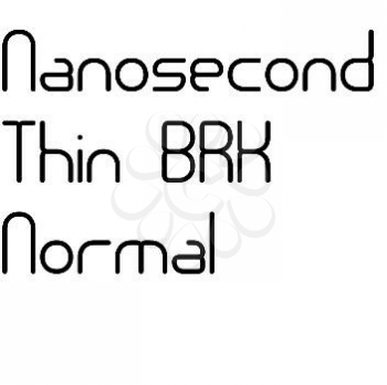 Nanosecond Font